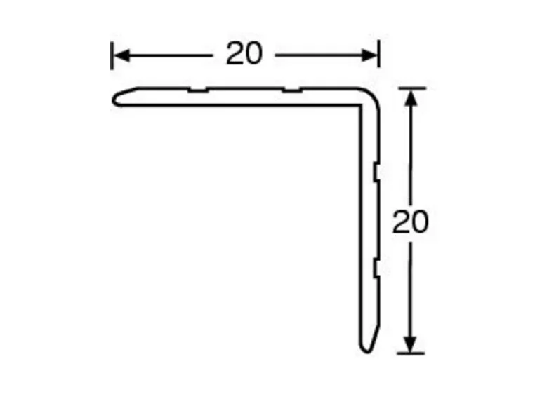 Adam Hall Hardware 6209 - Aluminium Case Angle 20 x 20 mm *Pris per meter 